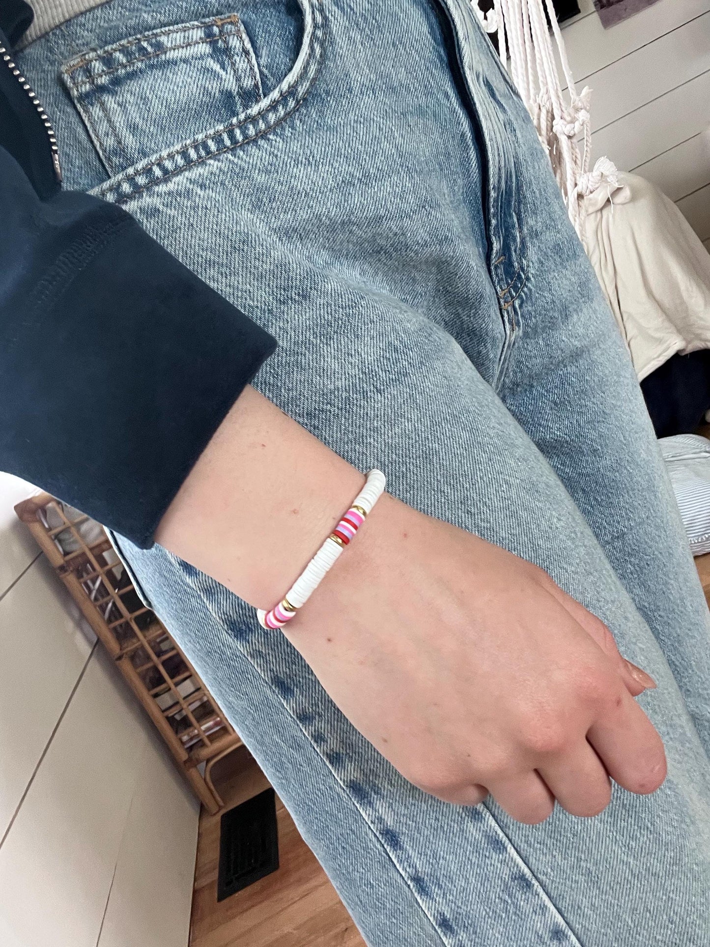 Surfer Vacation Style Bracelet | Outerbanks Style Heishi Bead Bracelet For Beach Sould | Summer lovers | Beach Enthusiasts My Store