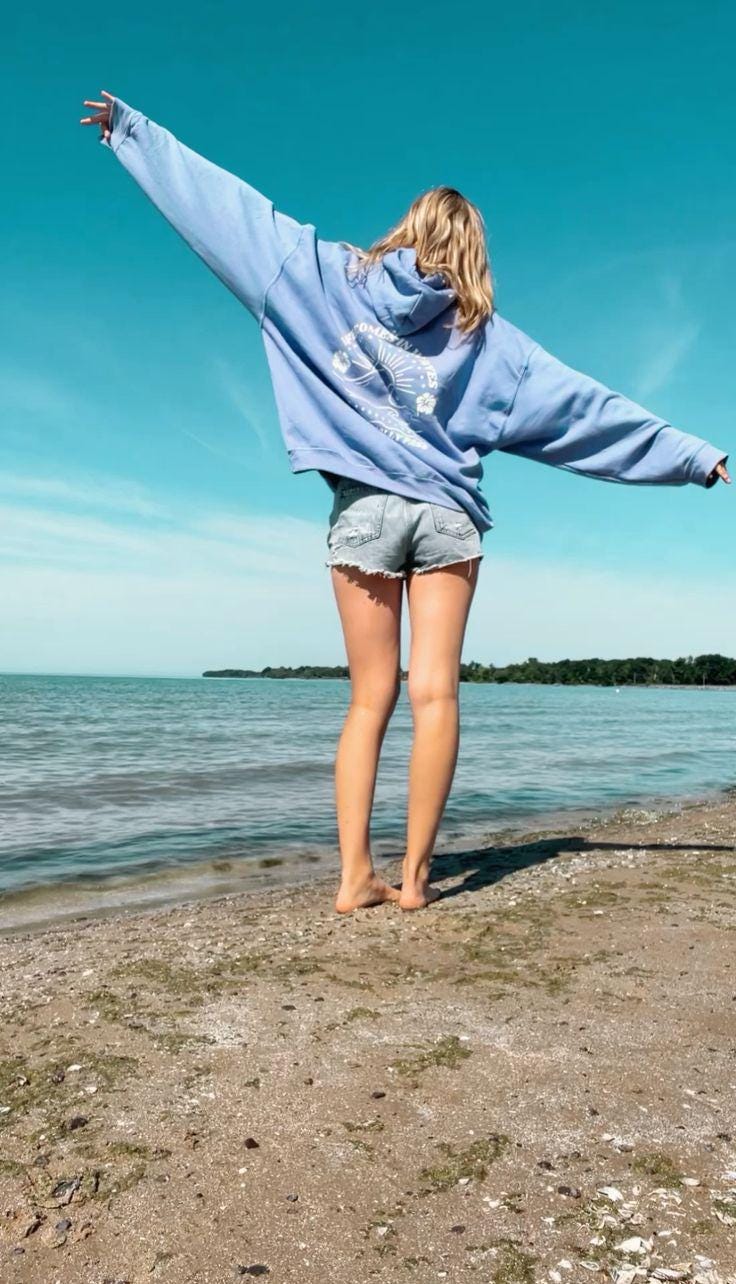 Life Comes In Waves / Oversized Beach Hoodie / Summer 2025 Comfortable hoodie / Cotton Hoodie / Surfer Girl Quality Hoodie / That Beach girl My Store