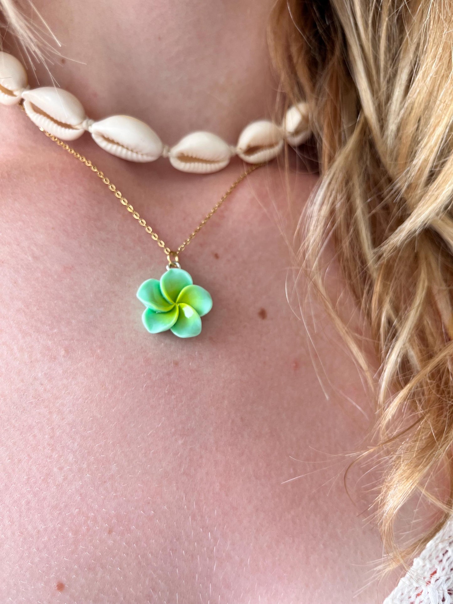 hibiscus Necklace | Vacation Flower Necklace | Summer Beach Girl Necklace | 18k gold plated necklace | Coconut Girl Necklace My Store