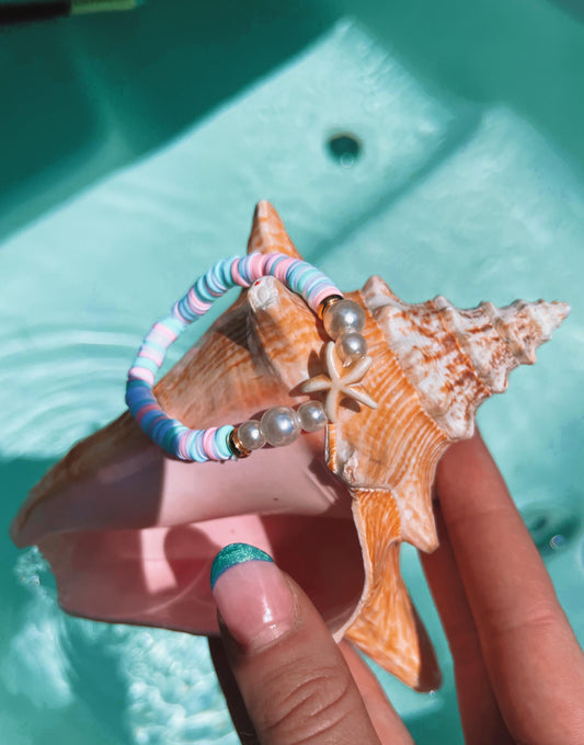 Starfish Beaded Bracelet | Summer 2025 Vacation Bracelet | Stacakable 1PCS Bracelet | Surfer girl Y2K style jewlery My Store