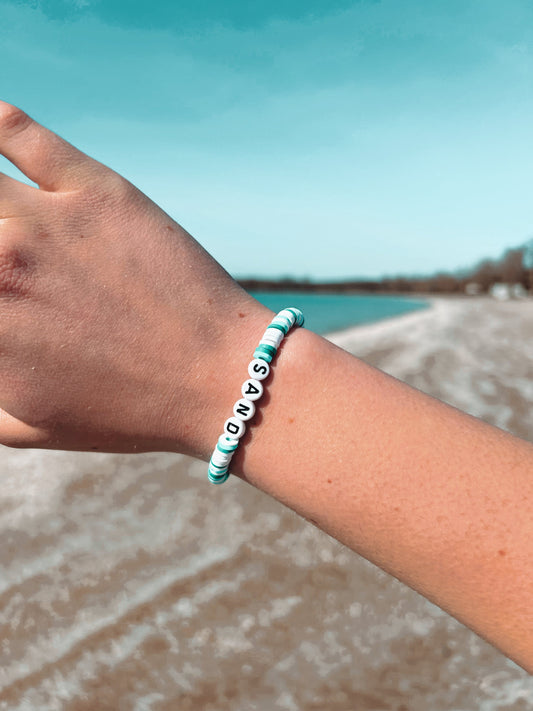 Clay Bead Heishi Bead | Surfer Beaded Bracelet | Coconut Girl Beach Aesthetic Bracelet | Stacking Clay Bead Bracelets | Surfer Style Preppy My Store
