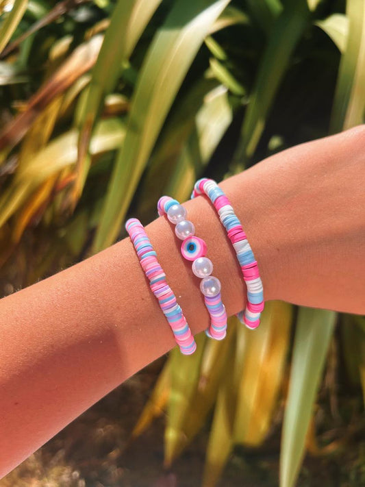 6 Pack Polymer clay bracelets | Friendshio bracelets | Coconut Girl Bracelet | Clay Bracelet My Store