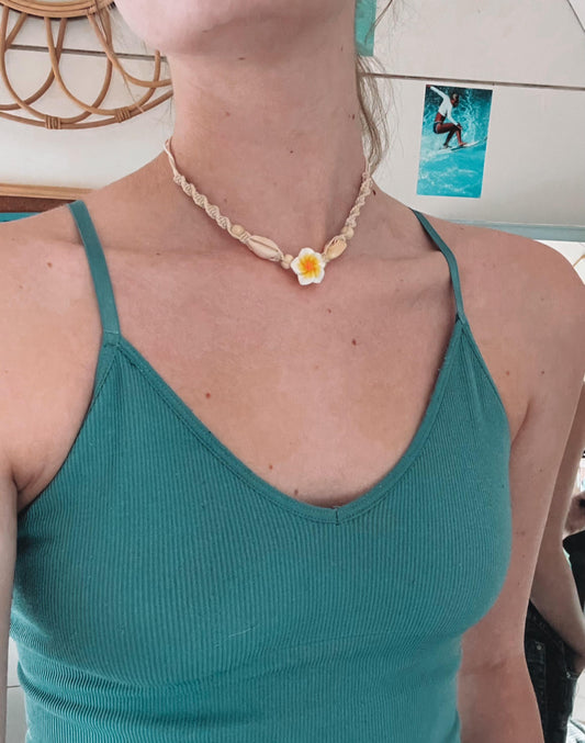 Hawaiian Hibiscus Woven Choker Necklace | Adjustable Macrame Necklace | Summer 2025 Hibiscus jewlery | Gift for her | Summer necklace My Store