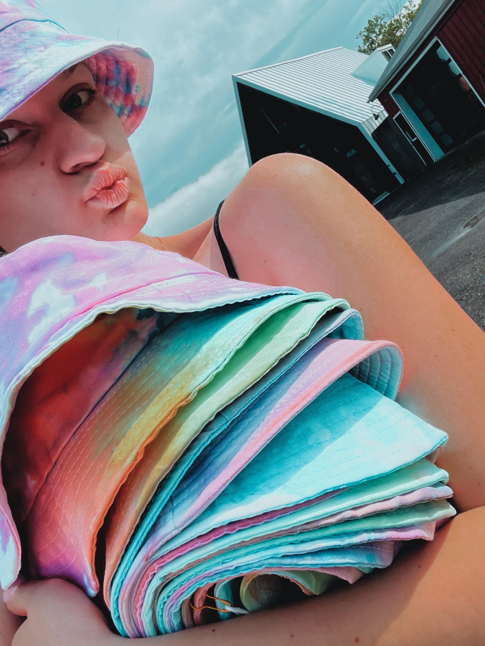 Hand-dyed Tiedye Bucket Hat | Summer 2025 Hat | Tiedye Hat | Tiedye Beach Girl | Y2K Tiedye Fasion | 2000s style bucket hat My Store