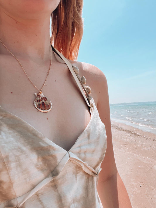Gold Seashell Necklace | Beach Seagirl Shell Necklace | Jewelry For summer 2025 | Outerbanks Pouge Jewlery My Store