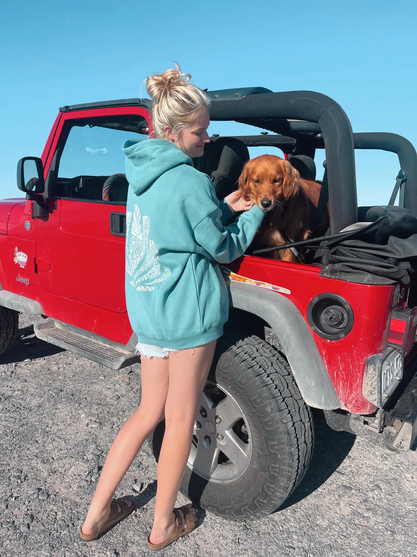 Teal Seashell Hand Drawn Hoodie