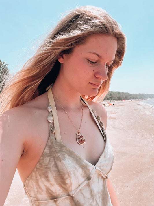 Gold Seashell Necklace | Beach Seagirl Shell Necklace | Jewelry For summer 2025 | Outerbanks Pouge Jewlery My Store