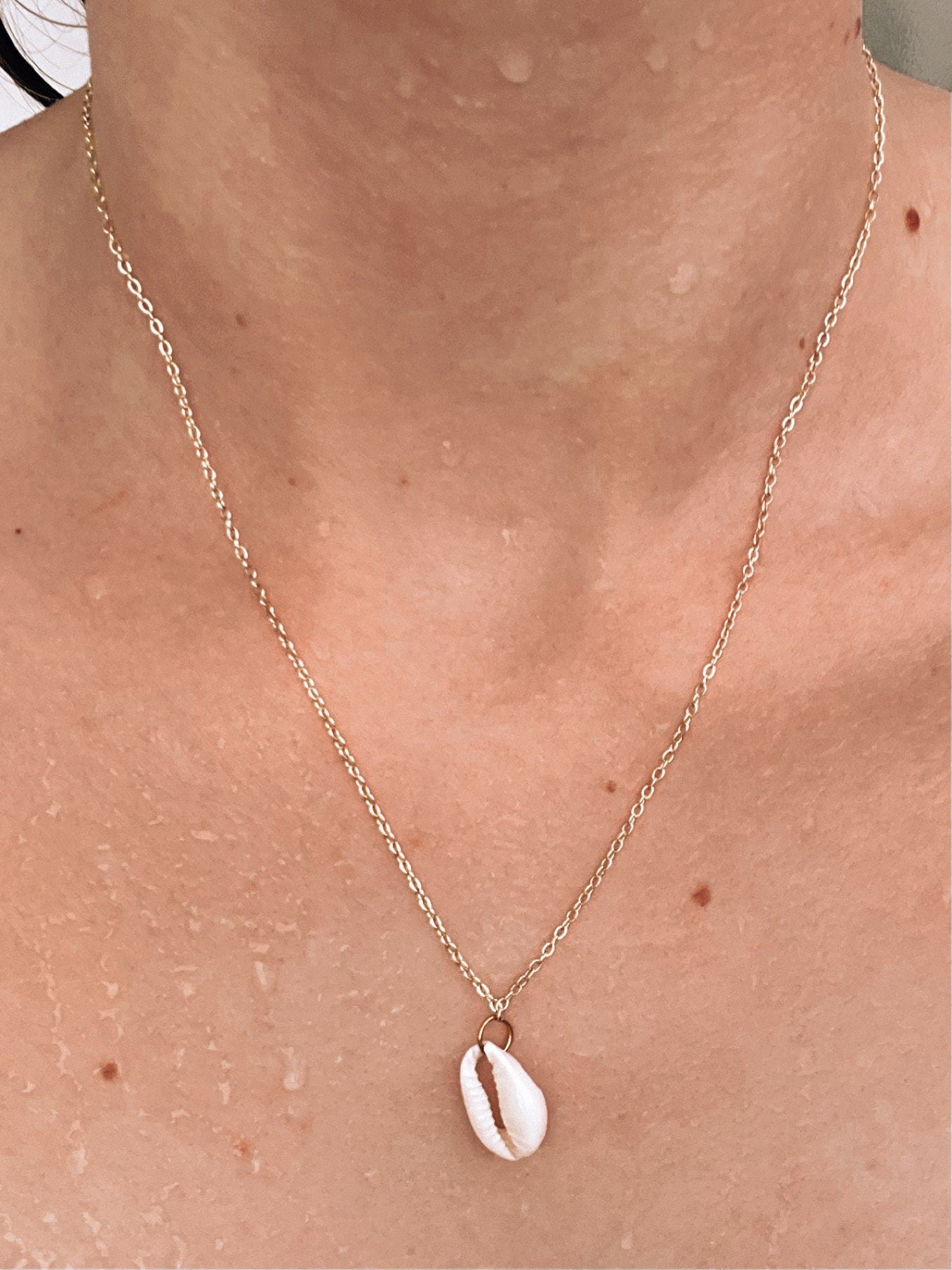 Puka Shell Necklace • Cowrie Shell Necklace • Layering Necklace • Dainty Necklace • 18k Gold Plated Necklace • Beach Aesthetic • Vacation My Store