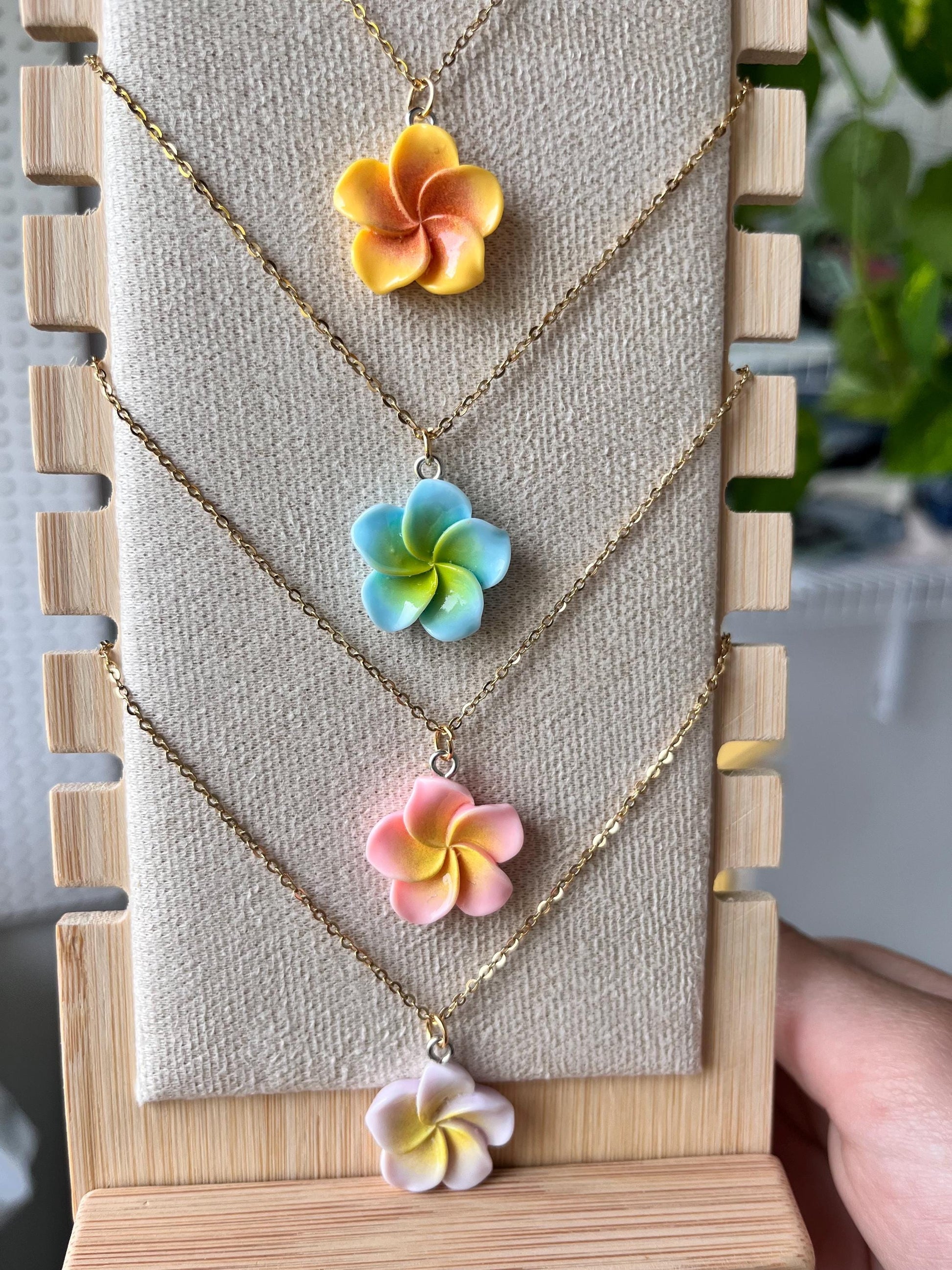 hibiscus Necklace | Vacation Flower Necklace | Summer Beach Girl Necklace | 18k gold plated necklace | Coconut Girl Necklace My Store