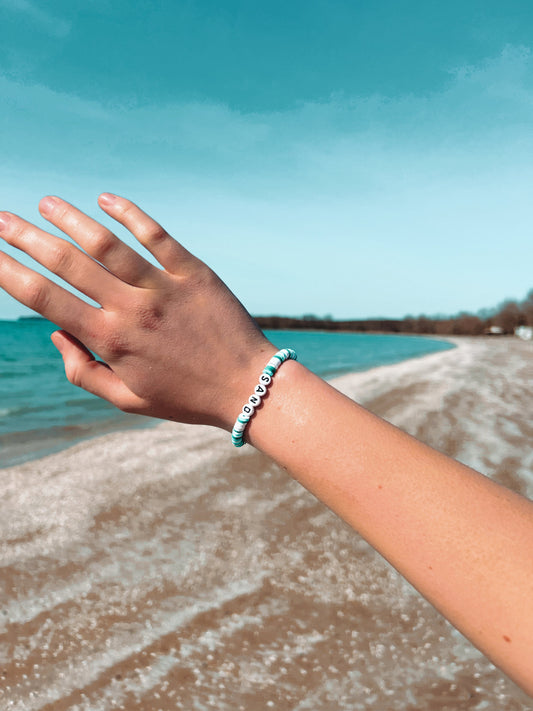 Clay Bead Heishi Bead | Surfer Beaded Bracelet | Coconut Girl Beach Aesthetic Bracelet | Stacking Clay Bead Bracelets | Surfer Style Preppy My Store