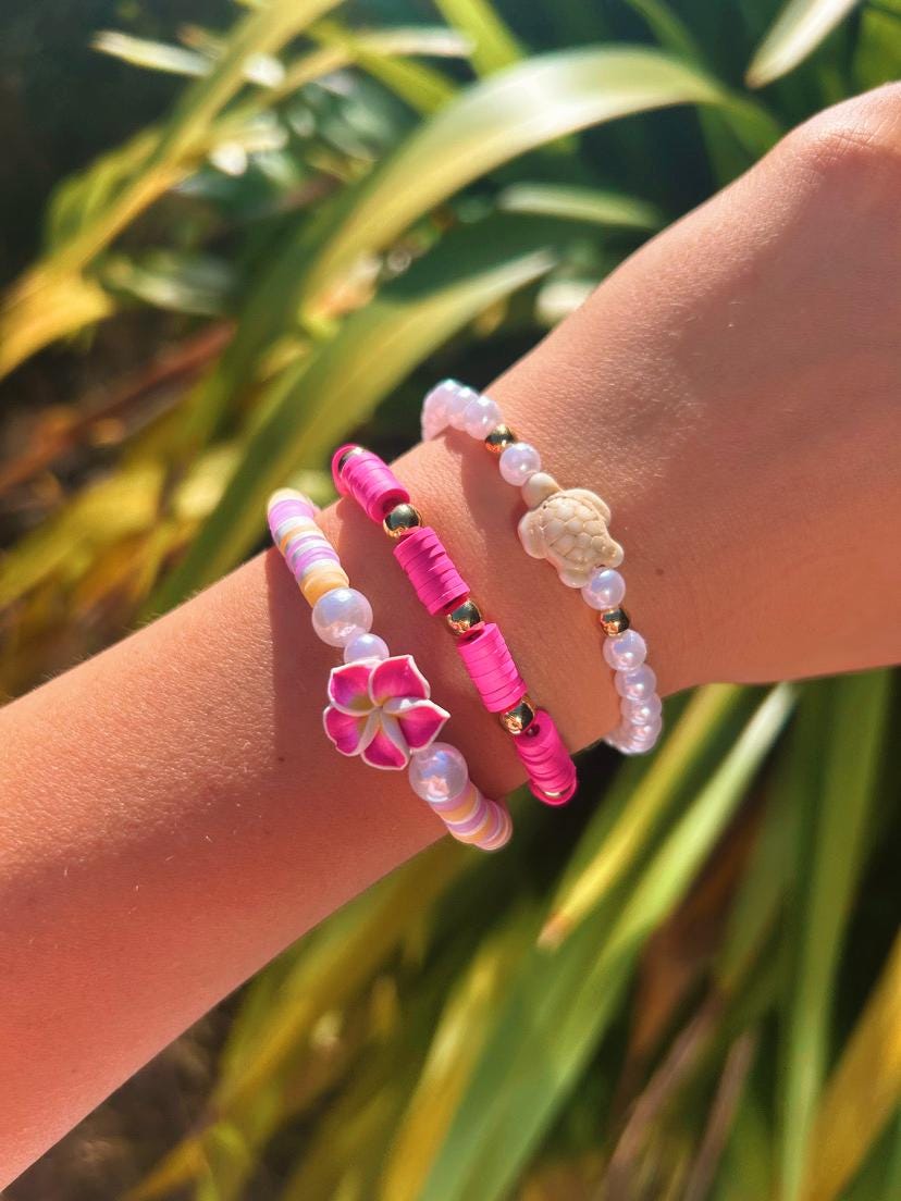 6 Pack Polymer clay bracelets | Friendshio bracelets | Coconut Girl Bracelet | Clay Bracelet My Store
