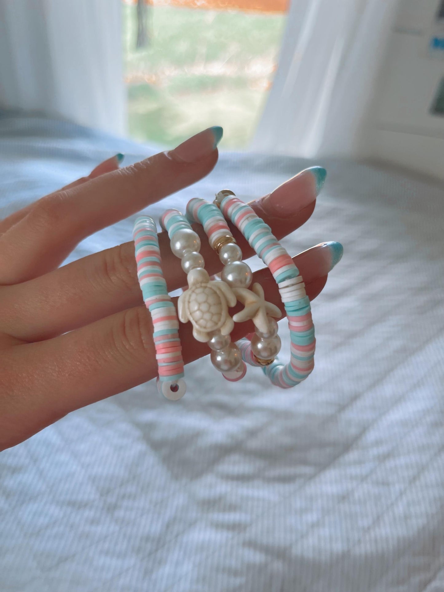 Starfish Beaded Bracelet | Summer 2025 Vacation Bracelet | Stacakable 1PCS Bracelet | Surfer girl Y2K style jewlery My Store