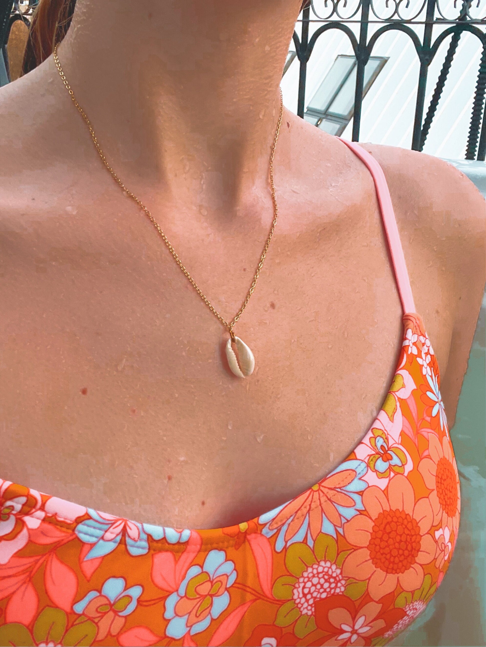 Puka Shell Necklace • Cowrie Shell Necklace • Layering Necklace • Dainty Necklace • 18k Gold Plated Necklace • Beach Aesthetic • Vacation My Store